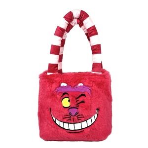 Disney Cheshire Cat Plush Handbag Pink Alice in Wonderland Faux Fur Disney Store